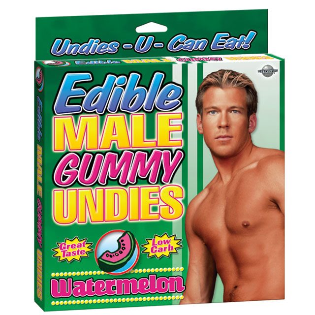 Edible male gummy undies - watermelon