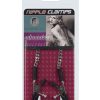 Adjustable alligator nipple clamps w/silver chain