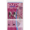 Adjustable broad tip nipple clamps w/purple beads