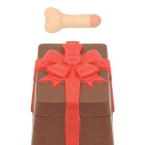 Christmas Chocolate Box w/Bow & Penis Surprise