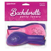 Bachelorette Party Favors Pecker Balloons PINK & PURPLE 8 pcs.