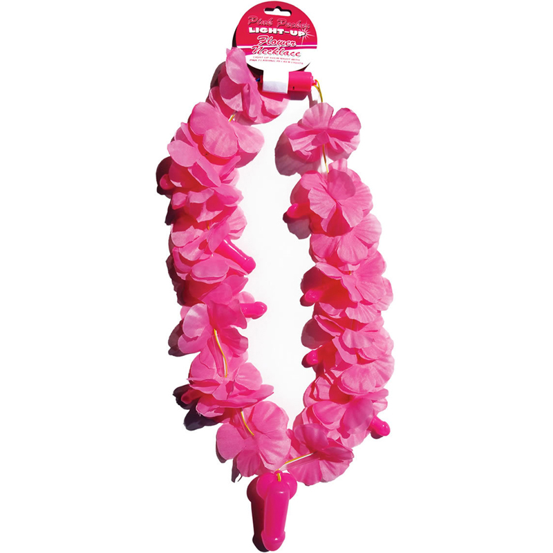 Pink Light Up Flower Pecker Necklace
