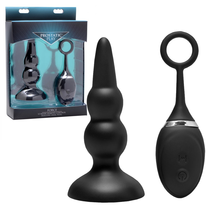 Masters Prostatic Force 12X Remote Control Silicone Anal Plug