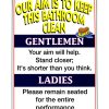 Our aim is to keep this bathroom clean tin sign