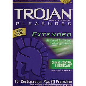 Trojan extend pleasure condoms - box of 12
