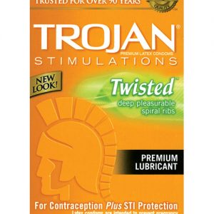 Trojan twisted pleasure condoms - box of 12