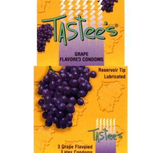 Tastess Condoms - Grape - Box Of 3
