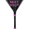 Sexy Bitch Martini Glass - Black