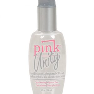 Pink unity silicone/water based hybrid lubricant 1.7 oz bottle