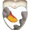 Earthly Body Edible Candle With Hemp - 4 oz heart tin peach
