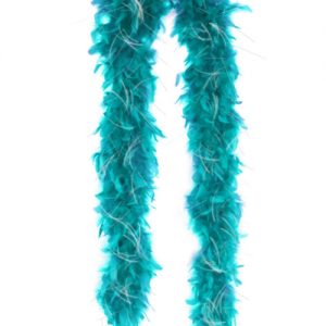 Feather Boa w/Tinsel - Teal