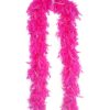 Feather Boa w/Tinsel - Pink