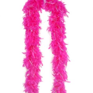 Feather Boa w/Tinsel - Pink