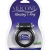 Tantus 2" silicone vibrating cock ring - black