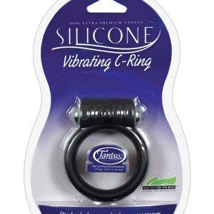 Tantus 2" silicone vibrating cock ring - black