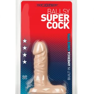 6" ballsy super cock - white