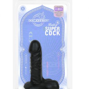 6" ballsy super cock - black
