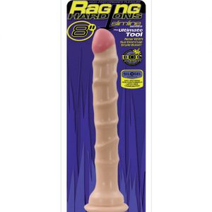 Raging hard-ons slimline 8" dong w/suction cup