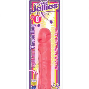 Crystal jellies 8" classic dildo - pink