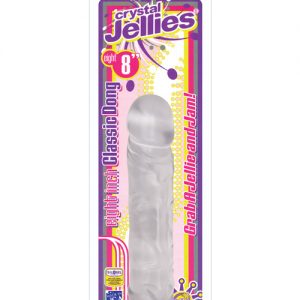 Crystal jellies 8" classic dildo - clear