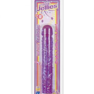 Crystal jellies 10" classic dildo - purple