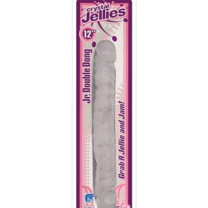 Crystal jellies 12" jr. double dong - clear