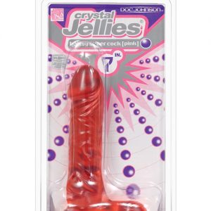 Crystal jellies 7" ballsy super cock - pink