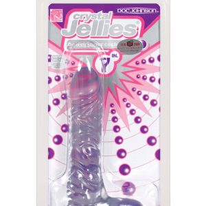 Crystal jellies 7" ballsy super cock - clear