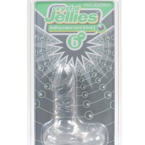 Crystal jellies 6" ballsy super cock - clear