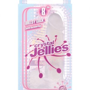 Crystal jellies 8" ballsy cock - clear