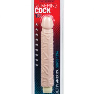 Quivering cock 10" vibe - white