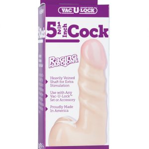 Vac-u-lock 5.5" raging hard on realistic cock - natural