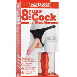 Ultra harness 2 w/8" ur3 cock