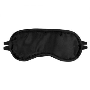 Satin blindfold 2 strap - black