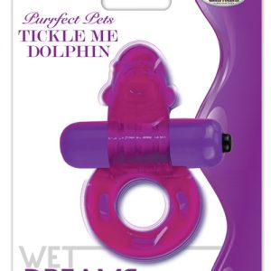 Purrrfect pet cockring clit stimulator dolphin - purple