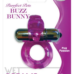 Purrrfect pet cockring clit stimulator bunny - purple