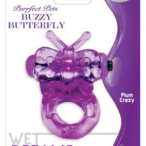 Purrrfect pet cockring clit stimulator butterfly - purple