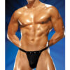 Male power rip off thong w/studs black s/m