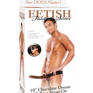 Fetish fantasy series 10" chocolate dream hollow strap on