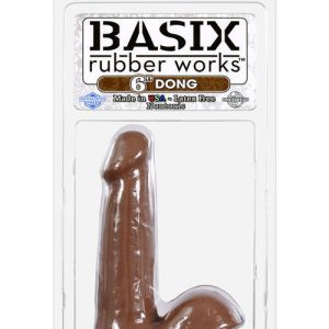 Basix rubber works 6" dong - brown