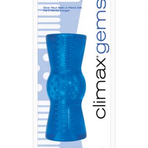 Climax gems hand job stroker - aquamarine