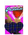 Pastease blue plaid heart o/s