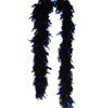 72" feather boa - black & teal