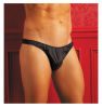 Rubber look vinyl men's thong black l/xl