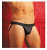 Rubber look vinyl men's jock strap black l/xl