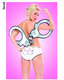Naughty pet sport panty handcuffs white small (pasties not inclu
