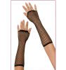 Long fishnet gloves - black
