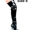 Ellie shoes susie 5" heel thigh high boot black eight
