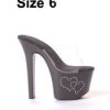 Ellie shoes heart 7" stiletto heel w/3" platform black six