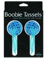 Boobie tassels hand sewn pasties w/tassels - blue